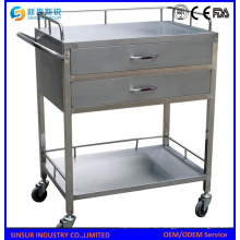 Edelstahl Crooked Handle Medical / Krankenhaus Trolley